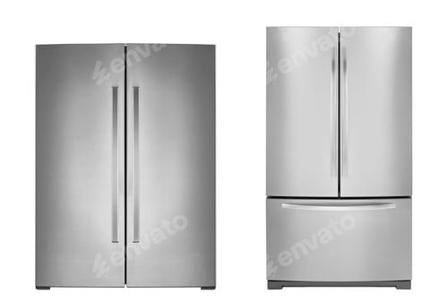 Preview: Fridges on white background