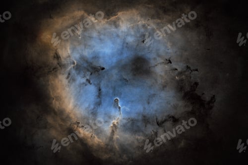 Preview: Beautiful space pattern with blue and gold hues