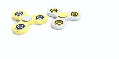 Preview: Fidget spinners on white background. 3d illustration