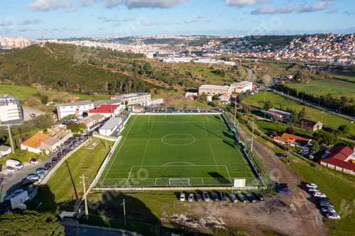 Preview: Aerial view of football field