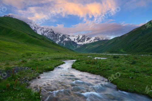 Preview: Summer landscape with mountain river