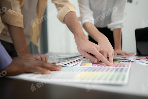 Preview: Multiethnic team of architects and designers are meeting to brainstorm design