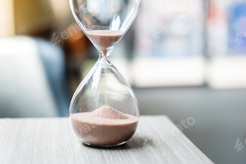 Preview: Hourglass on table office with copy space