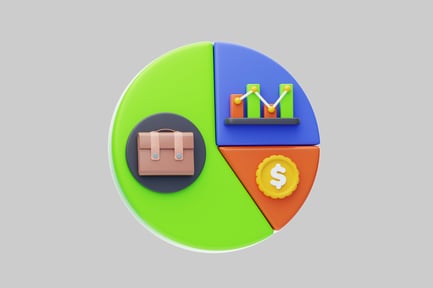 Preview: Financial pie chart diagram asset