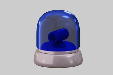 Preview: Emergency siren with blue dome
