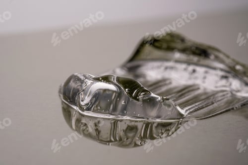 Preview: Transparent hyaluronic gel on a green background