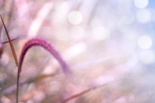 Preview: Weed Flowers In Vintage Color Style On Mulberry Paper Texture For Background