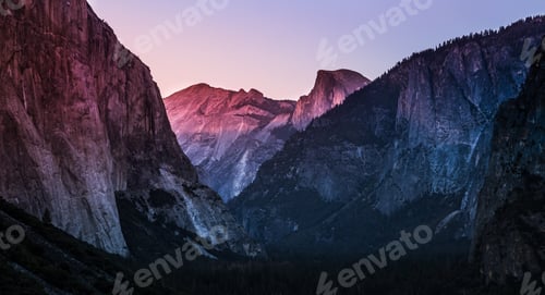 Preview: Twilight On Yosemite Valley, Yosemite National Park, California