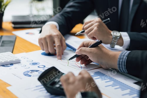 Preview: Business people meeting with financial to discuss investment analysis business strategy planning.