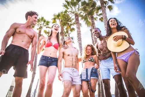 Preview: People having fun on the beach