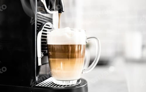 Preview: Capsule coffee machine at domestic kitchen