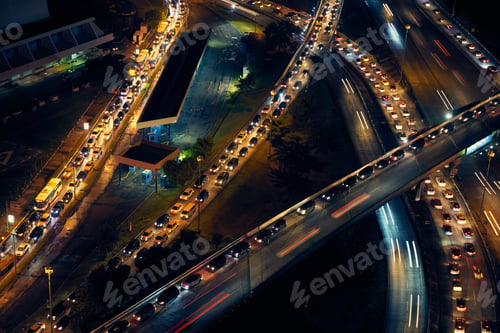 Preview: Panama City Traffic Cars On Highway And Streets At Night