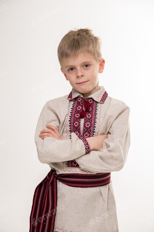Preview: The Boy In National Costume. Ukrainian Embroidery
