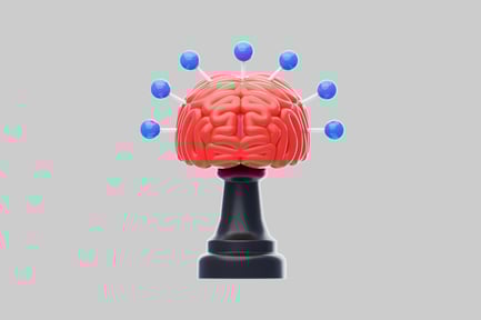 Preview: Brain on chess piece stand