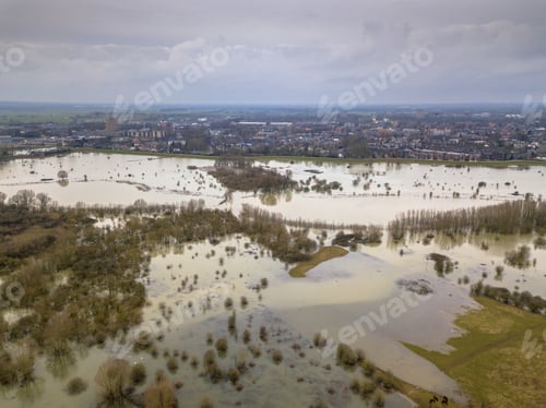 Preview: Inundated floodplains near Wageningen city