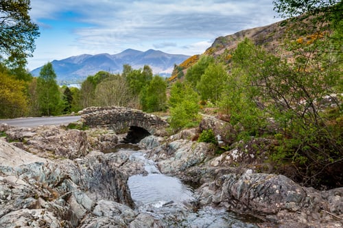 Preview: Ashness bridge over a small lake surrounded by trees
