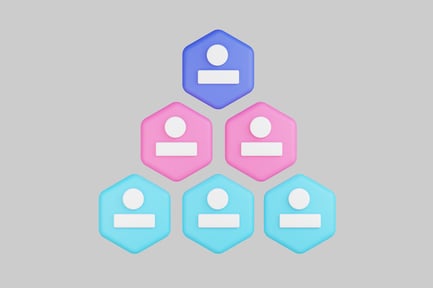 Preview: Hexagonal pyramid with icons