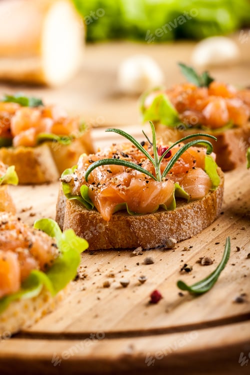Aperçu: Canape au saumon fumé