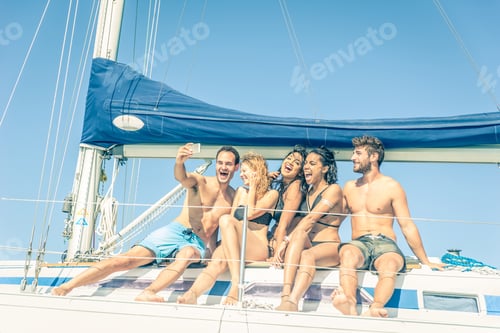 Preview: Friends on boat taking a selfie