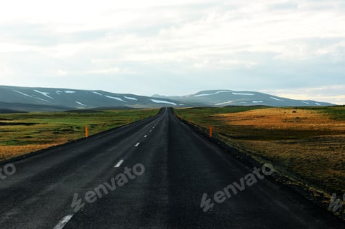Preview: Typical Iceland landscape with road