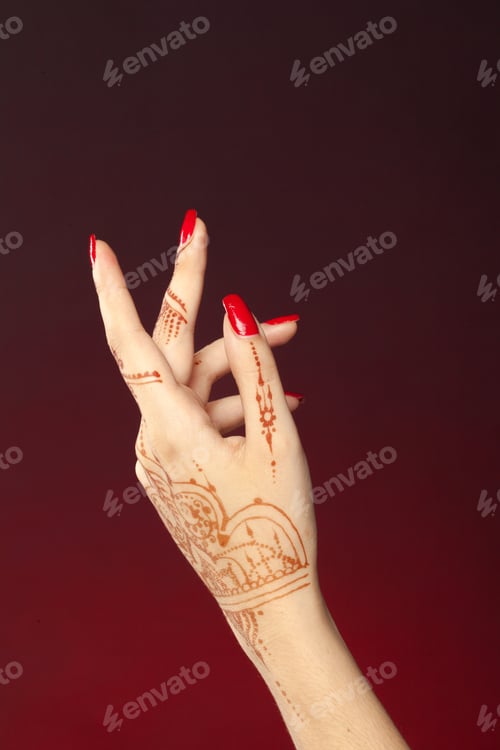 Preview: Woman Hands with mehndi
