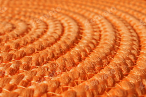 Preview: Orange wicker mat texture as background, closeup