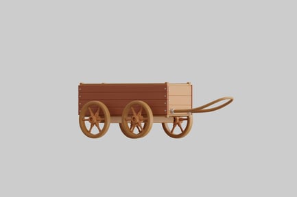 Preview: Rustic wooden farm cart
