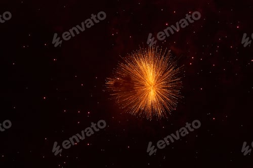 Preview: festive fireworks in the night park ball of spark