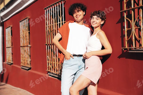 Preview: Handsome man and his woman outdoors