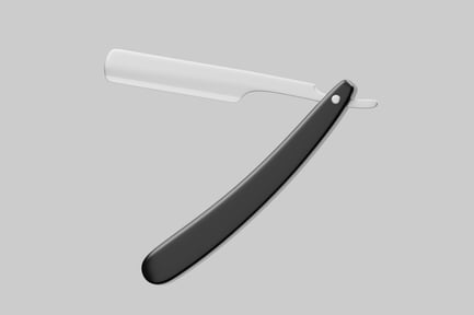 Preview: Classic straight razor black handle