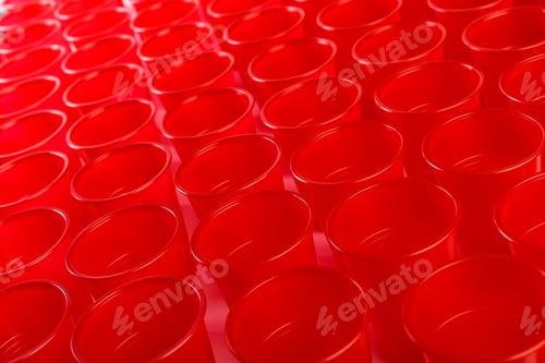 Preview: red disposable plastic glasses