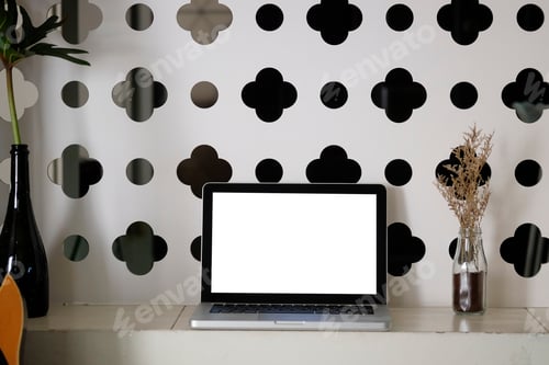 Preview: Workspace with mockup laptop computer.