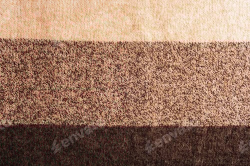 Preview: Beige and brown striped woolen knitted sweater fabric, texture, background