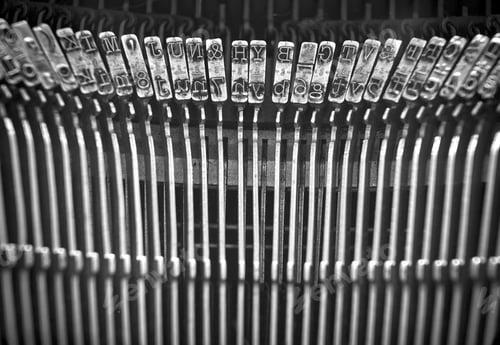 Preview: Details of an old retro typewriter