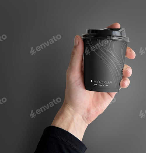 Preview: Human Hand Holding Coffee Cup Morning Drinks