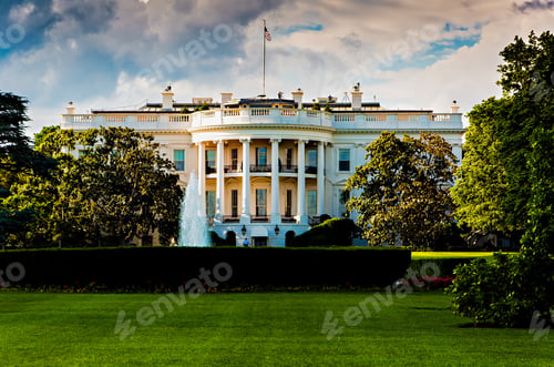Preview: The White House On A Beautiful Summer Day, Washington, Dc.