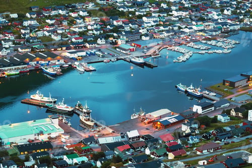 Preview: Breathtaking cityscape of Klaksvik town