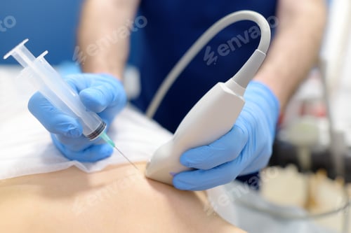 Preview: Mammalogist doctor examines woman breasts and lymph nodes during appointment