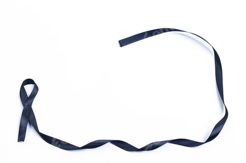 Preview: black ribbon, melanoma cancer, world cancer day