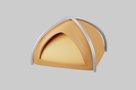 Aperçu: Tente de camping minimaliste avec dessin animé