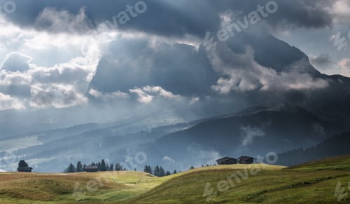 Preview: Beautiful day in the Dolomites mountain landscape