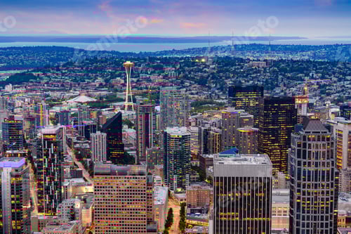 Preview: Seattle, Washington, USA Downtown Skyline