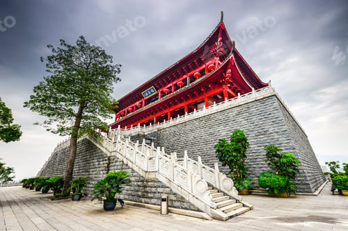 Preview: Fuzhou, China - June 15, 2014: Fuzhou, China At The Historic Zhenhai Tower. The Tower Dates From