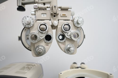Preview: Phoropter optical instrument for eye vision exam