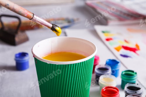 Preview: Hand washing brush, artist work background