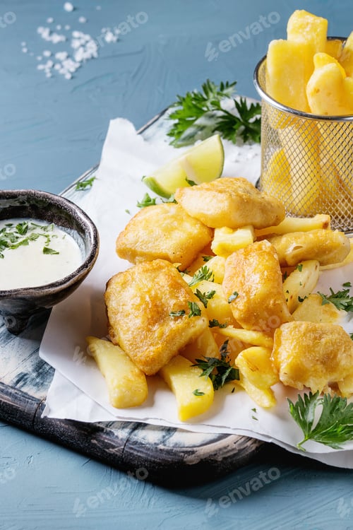 Preview: Fish and chips with sauce