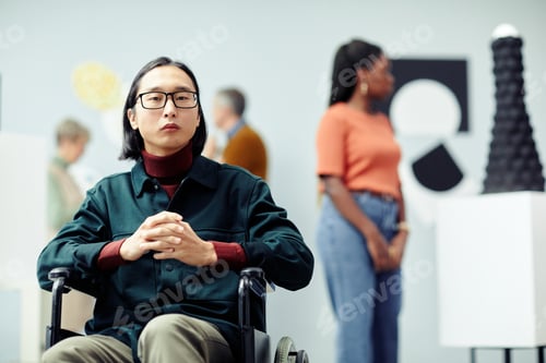 Preview: Young Man With Disability In Art Museum
