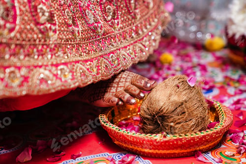 Preview: Picture of a traditional Hindu Indian wedding ceremony, showcasing some details