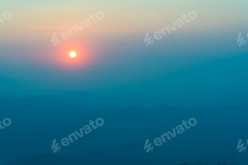 Preview: mountain layers with sunset, Thailand
