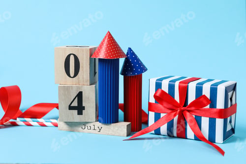 Preview: Composition for 4 july, Independence Day of USA
